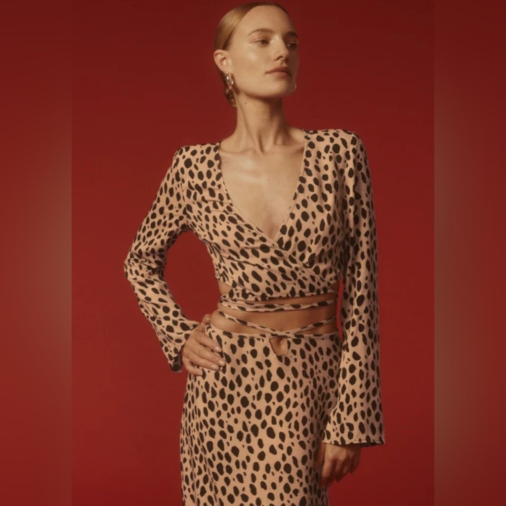 NWT Reformation Ginger Top in Bobcat